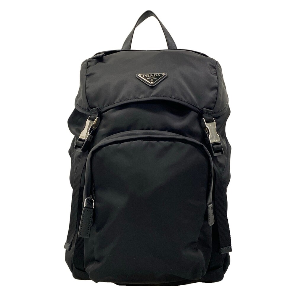 Prada Black Nylon Leather Backpack #339865P20B